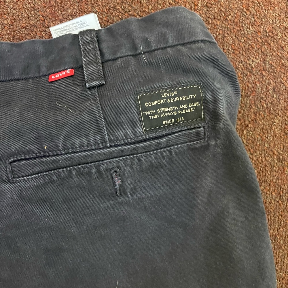 Bundle Two Levi's Dark Black Flat Front Shorts - image 4